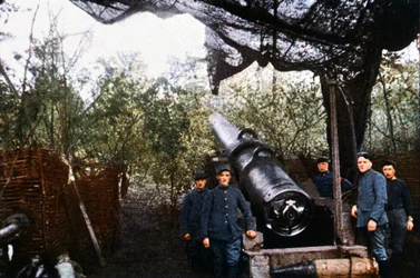 A Gun of the French Navy During the Battle of Verdun